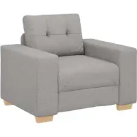 vidaXL Fauteuil canapé gris nuage 100x78x80 cm Tissu