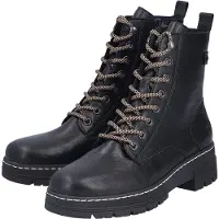 Rieker Bottines à lacets pour femmes Noir, Couleur:noir, EU Taille:39