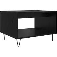 vidaXL Table basse noire imitation chêne 60 x 50 x 40 cm Bois composite