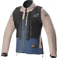 Alpinestars Veste TECHDURA, (noir/marron/bleu foncé, taille XL)