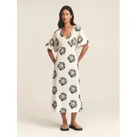 St MRLO Robe 'Palm' bleu marine / blanc cassé
