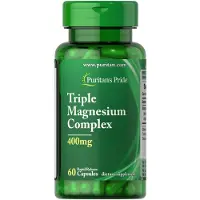 Puritan's Pride Complexe Triple Magnésium 400 mg 60 Capsules à libération rapide Puritans Pride