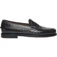 Sebago pour femme. 78118KW Dan Studs Leather Loafers noir (41), Cuir, Plat, 1 à 3 cm, Aucun, Casuel, Fête, Classique