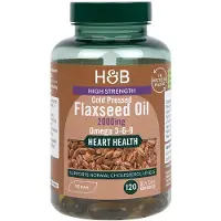 Holland & Barrett Huile de lin pressée à froid à haute teneur en force, 2000mg - 120 gélules