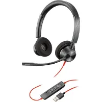 Poly Blackwire 3320 Casque filaire Serre-tête Bureau/Centre d'appels USB Type-A Noir (213934-101)