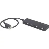 Gembird 4-Port-USB-Hub, schwarz