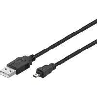 Microconnect USBAMB82 Câble USB 1.8m USB A Mini-USB B Noir (USBAMB82)