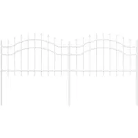 vidaXL , clôture de jardin WOERDEN, 240 x 115 cm, acier revêtu de poudre, blanc