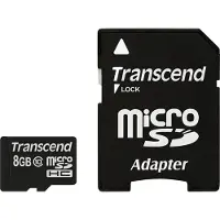 Transcend Premium - Carte mémoire flash (adaptateur microSDHC/SD inclus) - 8 Go - classe 10 - 133x - microSDHC