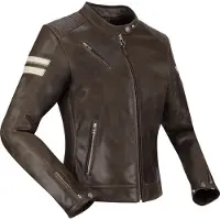 Segura Veste en cuir Romeo pour femme, marron/blanc, 40