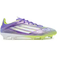 Adidas Chaussure de foot 'F50 Pro' vert clair / violet foncé / blanc cassé
