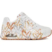 SKECHERS Uno-Metallic Love chaussures de sport pour femmes 155523-WTGD - blanc r. 37.5