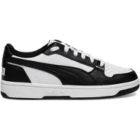 Puma Rebound-L Jr : Chaussures pour enfants, modèle pour garçons, chaussures basses à lacets, couleur blanche, style décontracté
