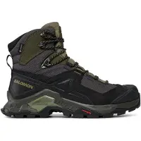 Salomon - Chaussures de trekking en GORE-TEX - Quest Element GTX Black/Deep Lichen pour Homme en Cuir - Taille 44 - Noir
