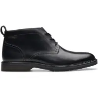 Clarks Boots Aldwin Chukka, cuir lisse, noir, homme