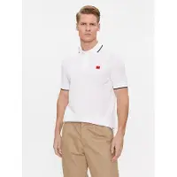 HUGO T-Shirt rouge feu / noir / blanc cassé