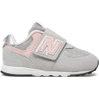 New Balance Baskets '574' gris fumé / rose pastel / blanc