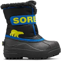 Sorel - Bottes de neige chaudes et résistantes - Childrens Snow Commander Boot Black Super Blue - Taille Enfant 9 US - Noir