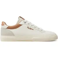 Pepe Jeans Baskets basses 'KENTON COURT' noisette / gris / blanc