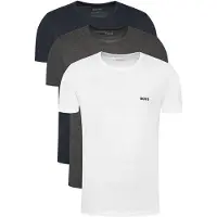 BOSS T-Shirt 'Classic' bleu marine / gris foncé / blanc