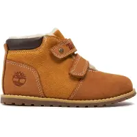 Timberland Pokey Pine Warm Lined Hook&loop Toddler Boots Beige EU 23 Enfants