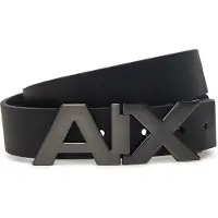 Armani Exchange pour homme. 951058CC50543120 Ceinture en cuir noir, marine (32), Casuel, Classique