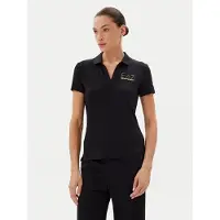 EA7 pour femme. 7W000266_AF12500 Polo Evolution à manches courtes en coton modal noir (XS), Sport, Tennis/Padel, Manche courte