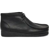 Clarks pour homme. 26179710 Bottines en cuir WallabeeEVO noir (44), Plat, Lacets, Casuel
