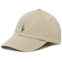 Ralph Lauren pour femme. 211954881003 Casquette en sergé de coton avec cheval beige (OSFA), Casuel