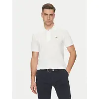 Lacoste Short Sleeved Ribbed Collar Couleur Blanc