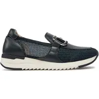 Caprice : chaussures basses, mocassins, couleur bleue, style décontracté