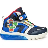 Geox Baskets montantes enfant J CIBERDRON BOY garcons - Bleu - 35