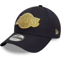 New Era Casquette ajustable 9FORTY bleu marine métallisé des LA Lakers