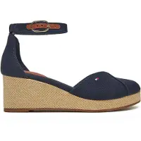 Tommy Hilfiger Sandales compensées FLAG CLOSED TOE MID WEDGE ESPAD femmes - Bleu - 41