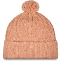 Buff Knitted Beanie Rose