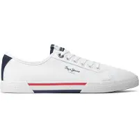 Pepe Jeans Baskets basses 'Brady' bleu foncé / rouge / blanc
