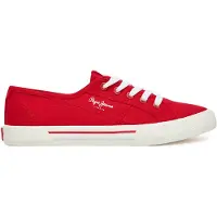 Pepe Jeans Baskets basses 'BRADY' rouge / blanc