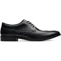 Clarks pour homme. 26178490 Brandon Limit chaussures en cuir noir (44.5), Plat, Lacets, Casuel, Fête, Classique