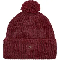 Buff Bonnet unie en tricot et polaire, couleur acajou