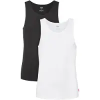 Levi's T-Shirt 'Pride Rib Tank - 2 Pack' noir / blanc