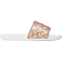 EA7 unisex. 7X000109_AF15125 Tongs All Over Logo Blanc (39), Noir, Plat, Aucun, Casuel, Beachwear