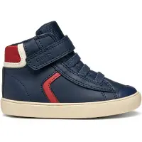 Geox Baskets montantes à scratch Gisli bébé garçon - Marine/Rouge