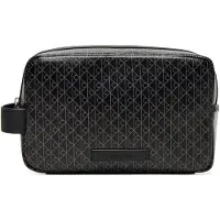 Calvin Klein Trousses de toilette 'Coated Emblem Print' gris / noir