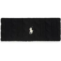 Ralph Lauren pour femme. 455981426001 Bandeau à cheveux en laine et cachemire noir (OSFA), Casuel