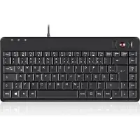 Perixx PERIBOARD-505H PLUS, Clavier filaire avec trackball et 2 hubs USB - 14mm Trackball - QWERTY Layout US (10970)