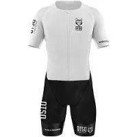 Otso Black & White Short Sleeve Trisuit Blanc XS Femme