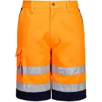 Portwest Bermuda haute visibilité HiVis Poly-coton