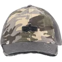 Alpha industries Distressed Logo Cap Gris