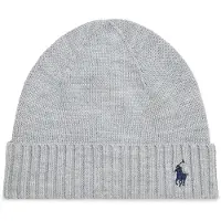 Ralph Lauren unisex. 323953204002 Bonnet en laine gris (S/M), Casuel