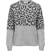 ONLY Pull-over 'ONLJADE' gris chiné / noir